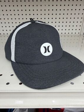 Hurley Dark Gray & White Mesh Trucker Hat